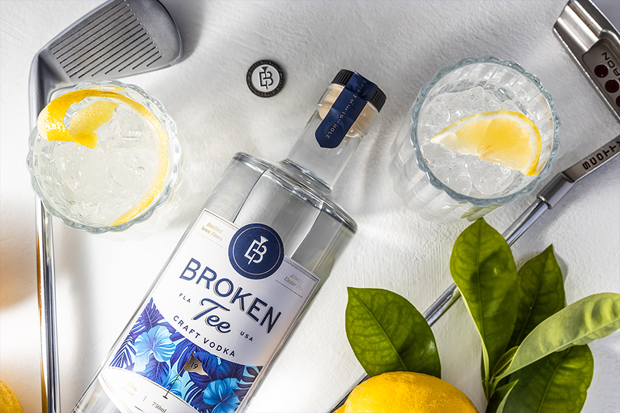 Broken Tee Craft Vodka Golf Clubs and mixed drinks