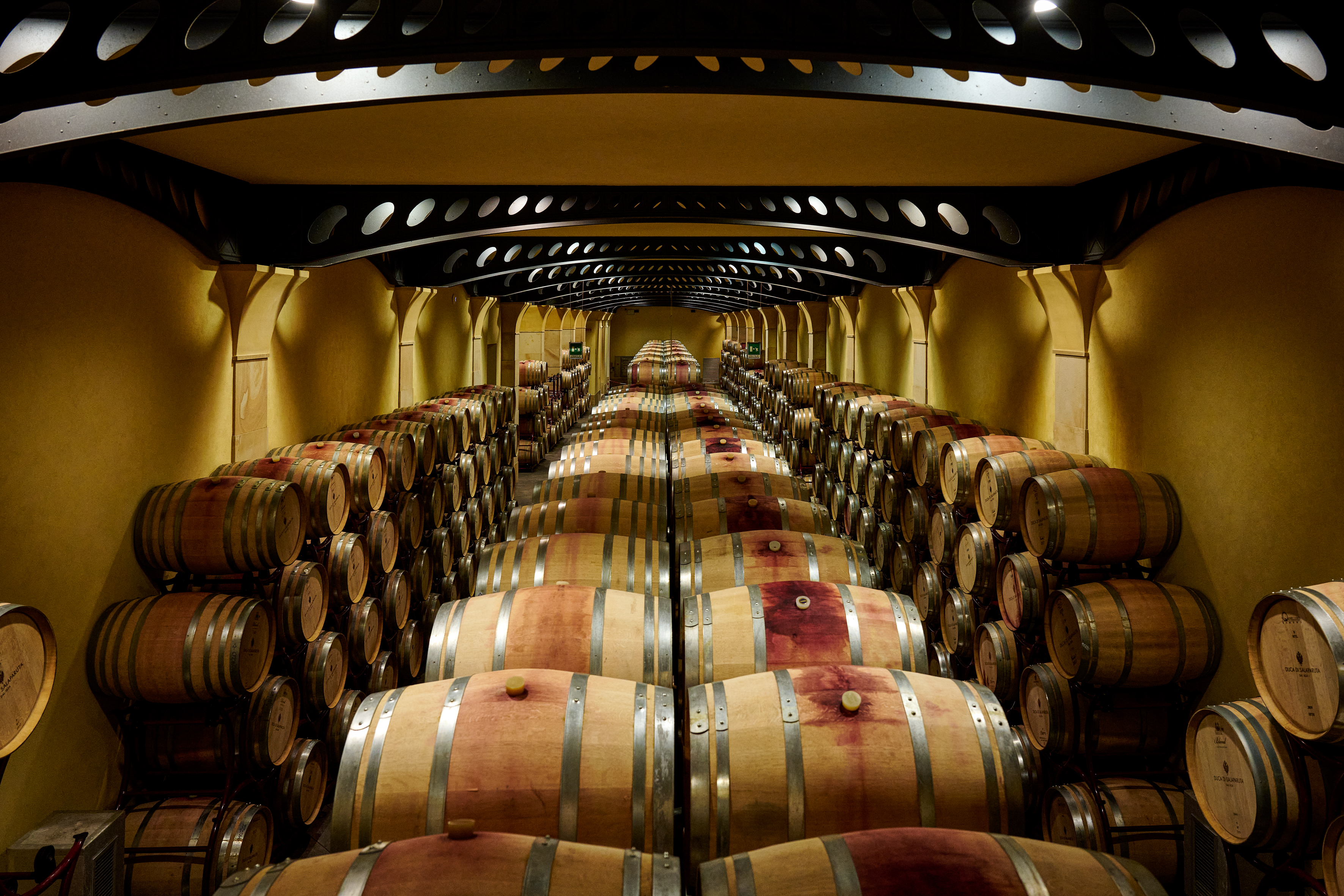 Duca di Salaparuta Interior Cellar Barrels
