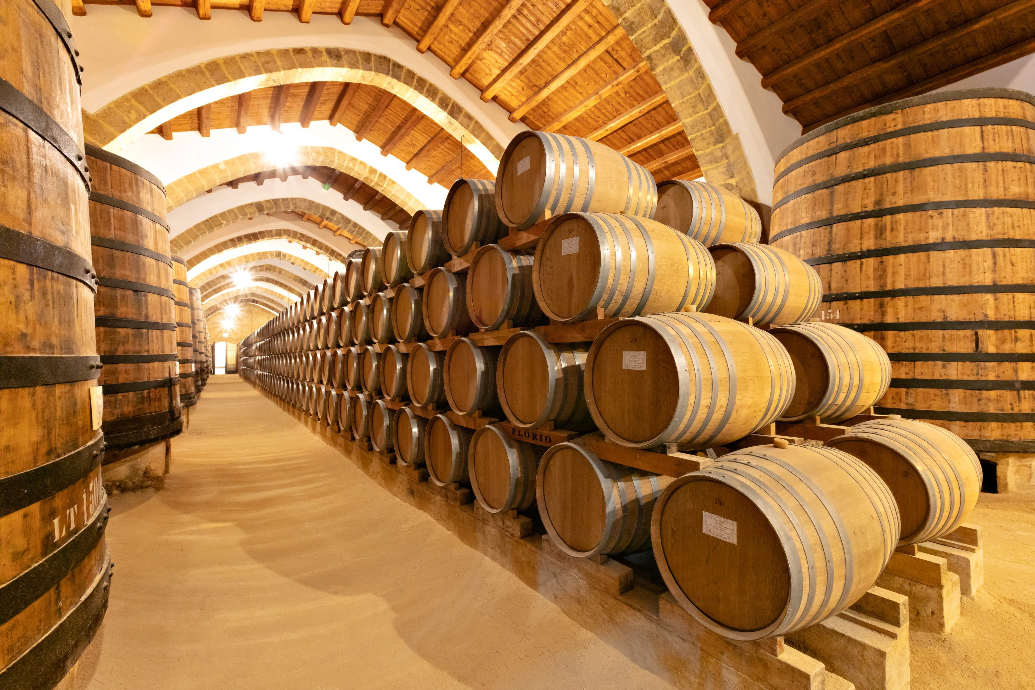 Florio Cellars and Wine Barrels