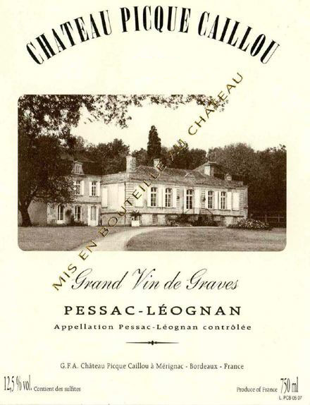 Chateau Picque Caillou label
