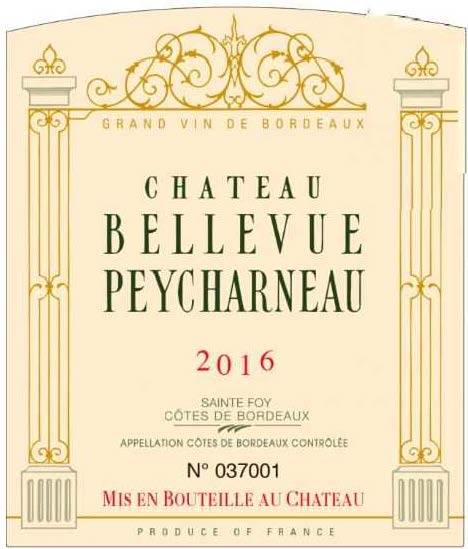 Chateau Bellevue Peycharneau label
