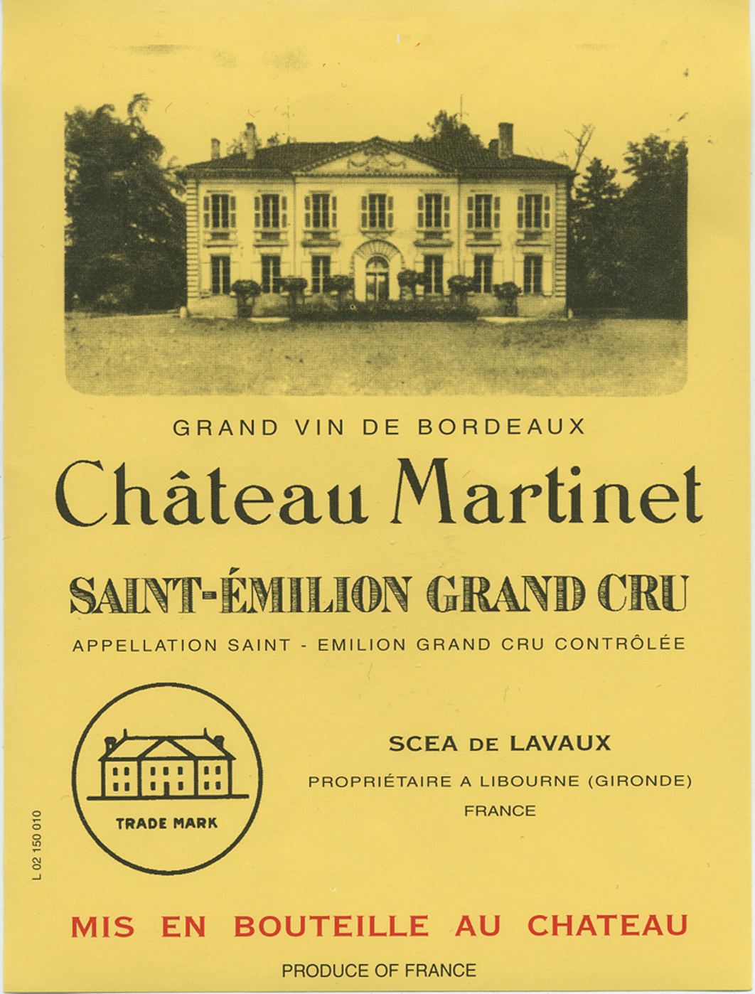 Chateau Martinet label