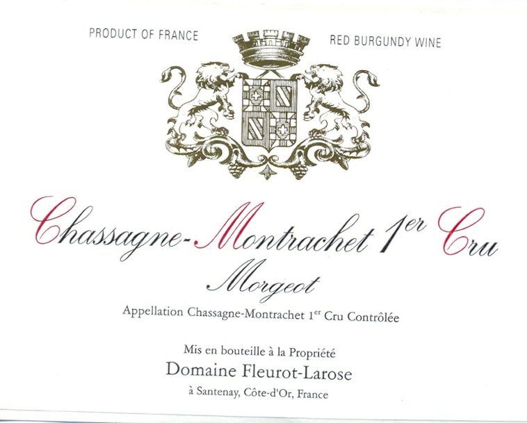 Domaine Fleurot-Larose - Chassagne-Montrachet 1er Cru - Morgeot label