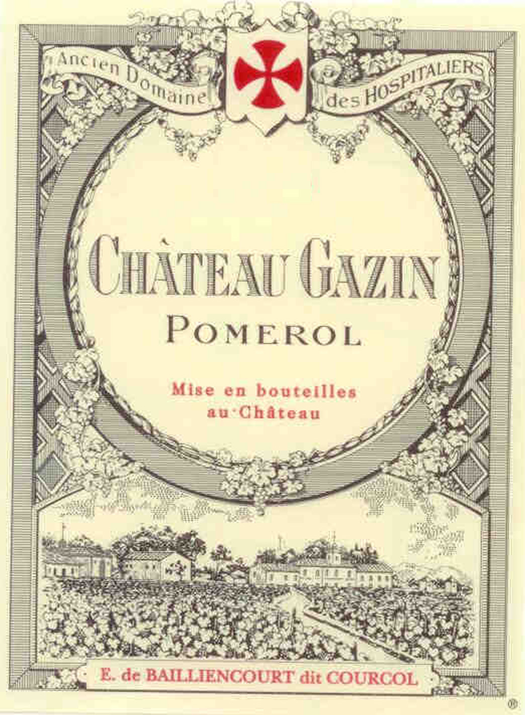 Chateau Gazin label
