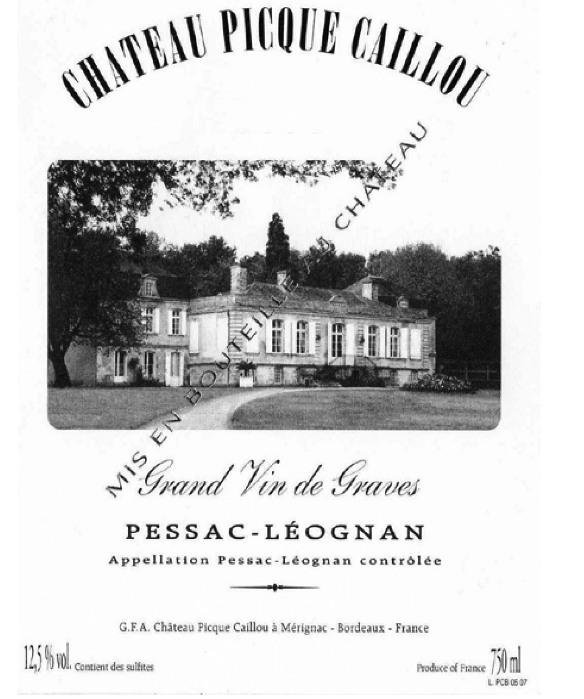 Chateau Picque Caillou label