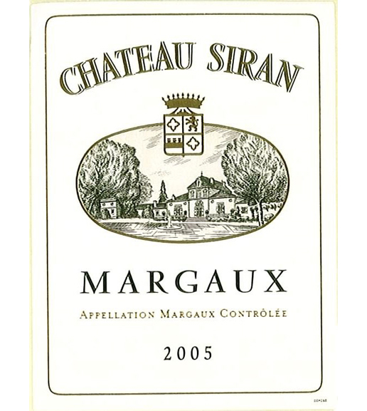 Chateau Siran label