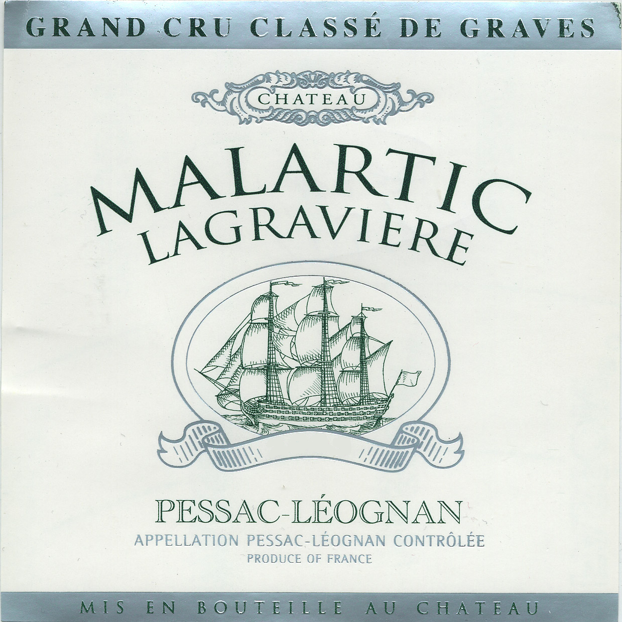 Chateau Malartic Lagraviere Blanc label