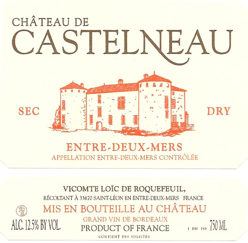 Chateau De Castelneau - Entre Deux Mers label