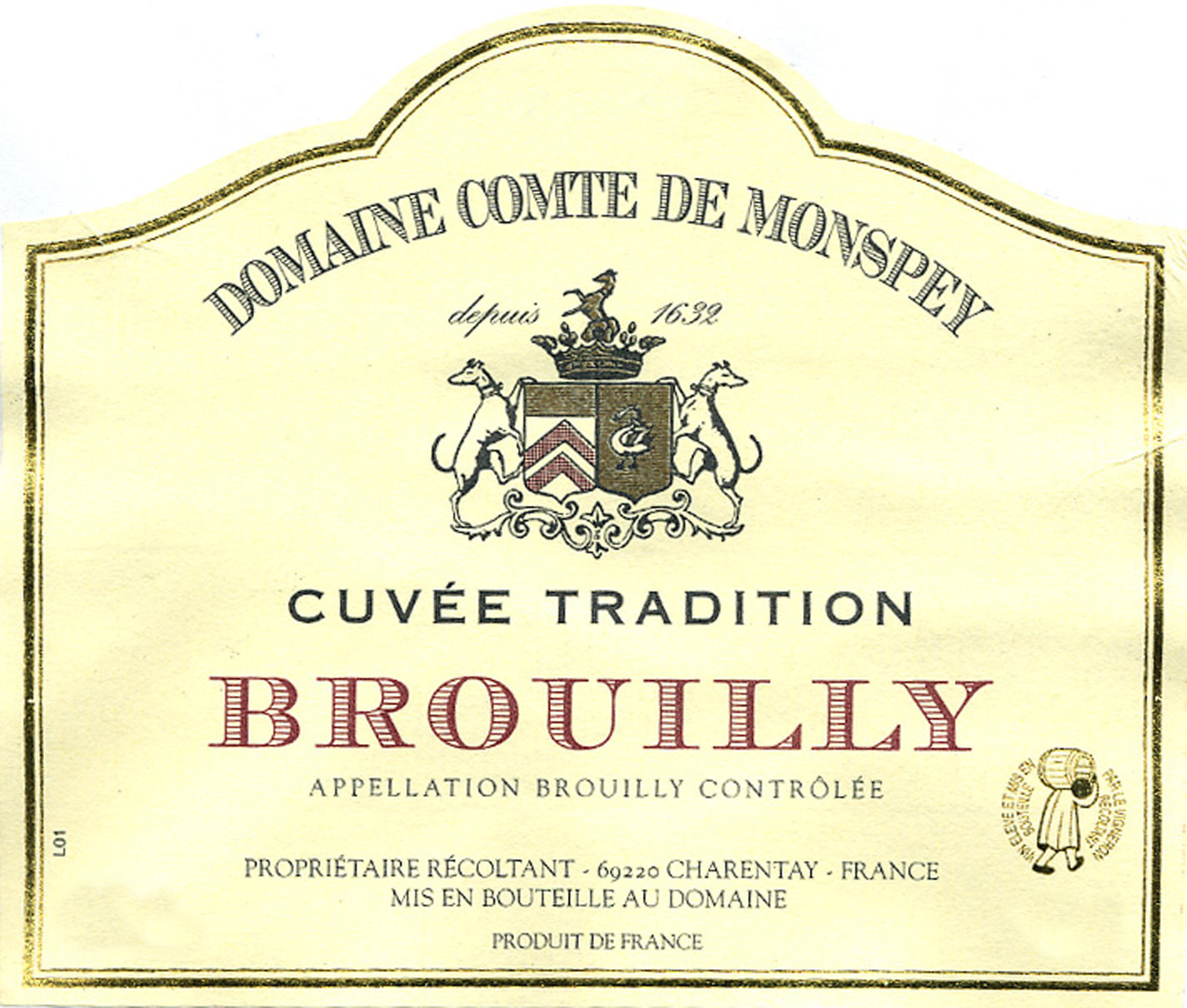 Domaine Comte de Monspey - Cuvee Tradition label