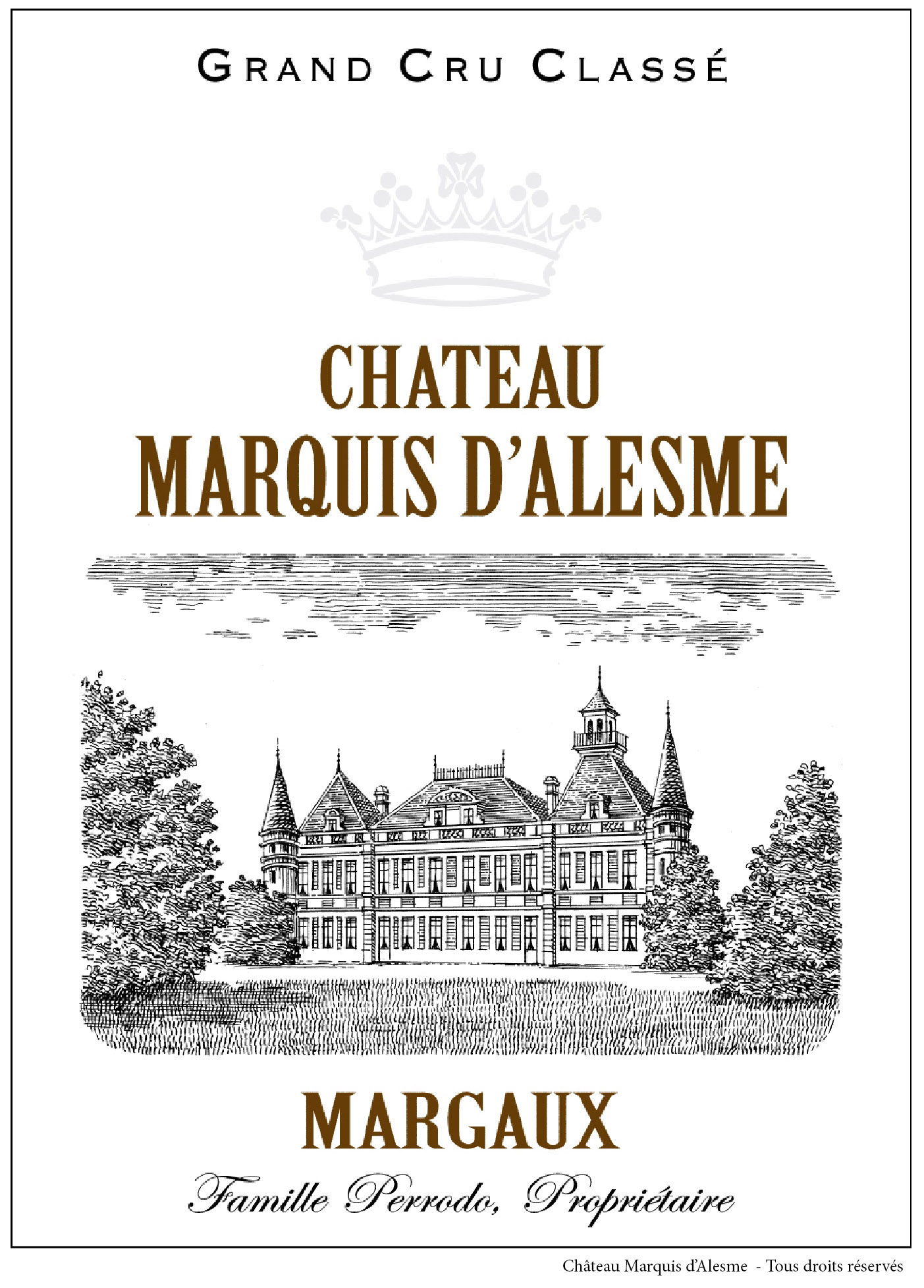 Chateau Marquis D'Alesme Becker label