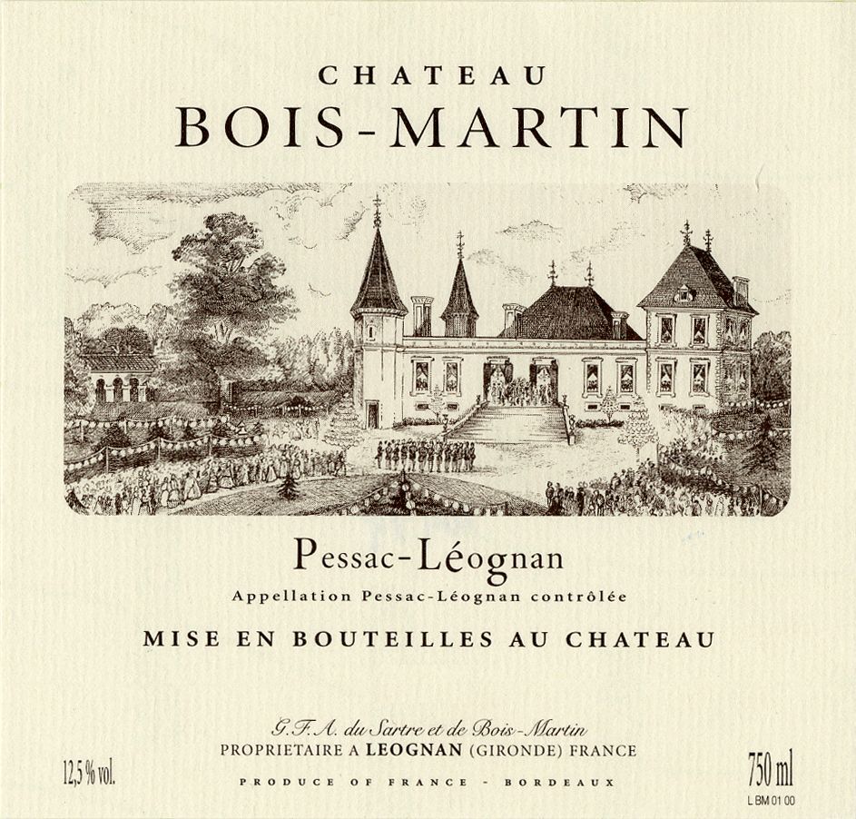Chateau Bois-Martin (from Chateau Carbonnieux) label