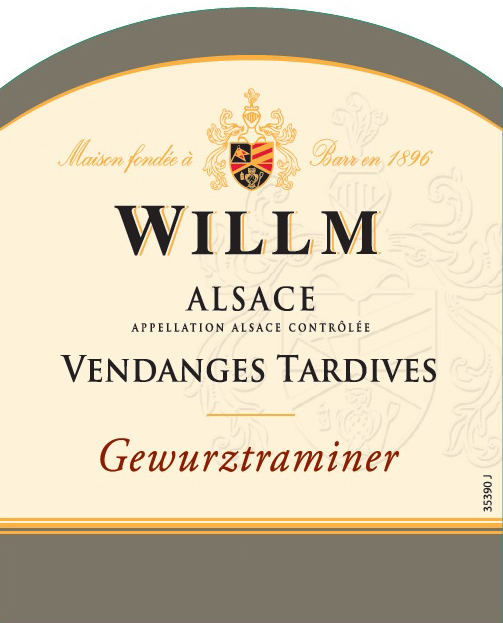 Willm - Gewurztraminer - Vendanges Tardives label