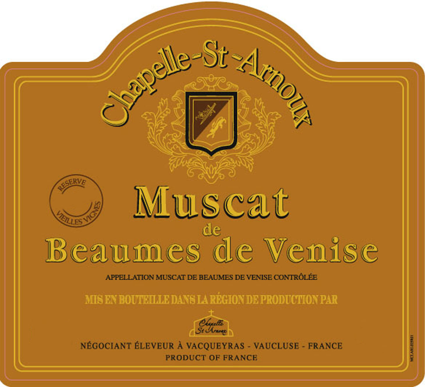 Chapelle-St-Arnoux - Muscat de Beaumes de Venise label