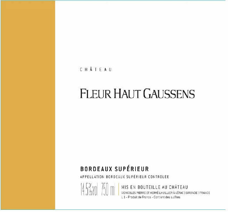 Chateau Fleur Haut Gaussens label