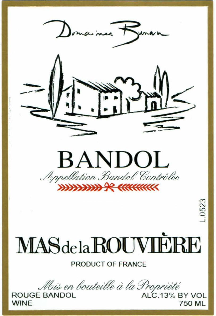 Domaines Bunan - Mas de la Rouviere - Bandol - Red label