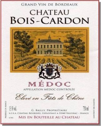 Chateau Bois-Cardon label