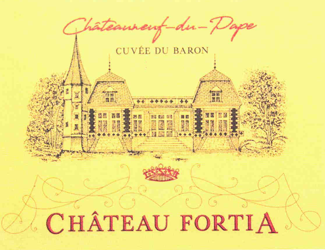 Chateau Fortia - Chateauneuf-du-Pape - Cuvee du Baron label