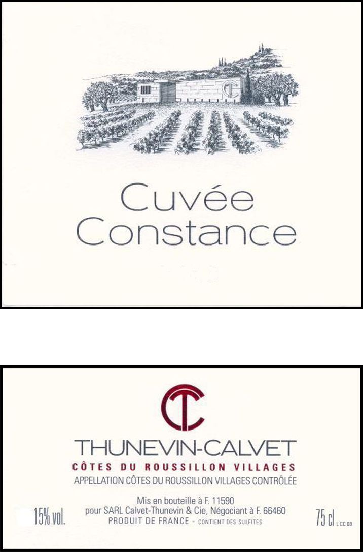 Thunevin-Calvet - Cuvee Constance label