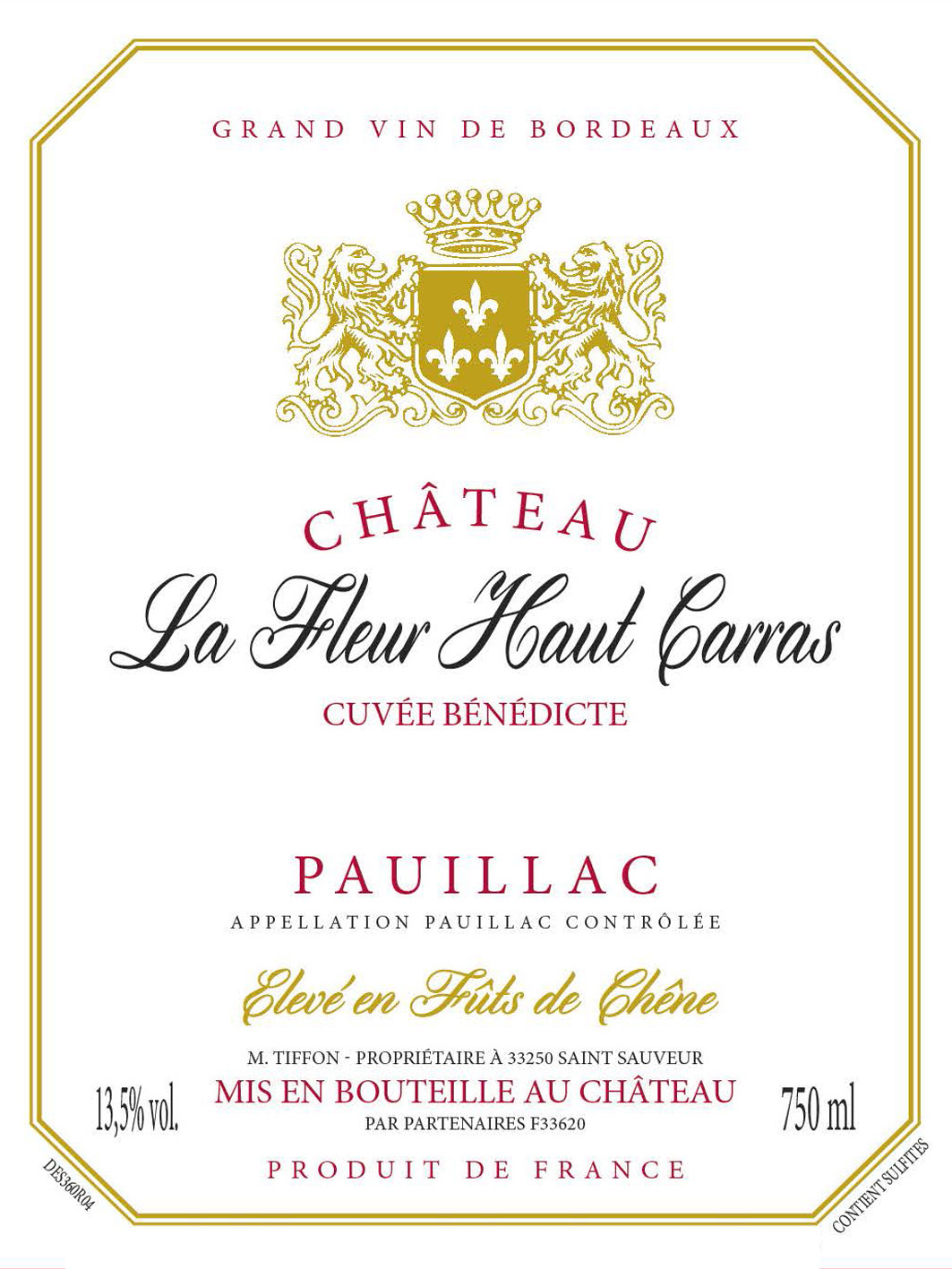 Chateau La Fleur Haut Carras label