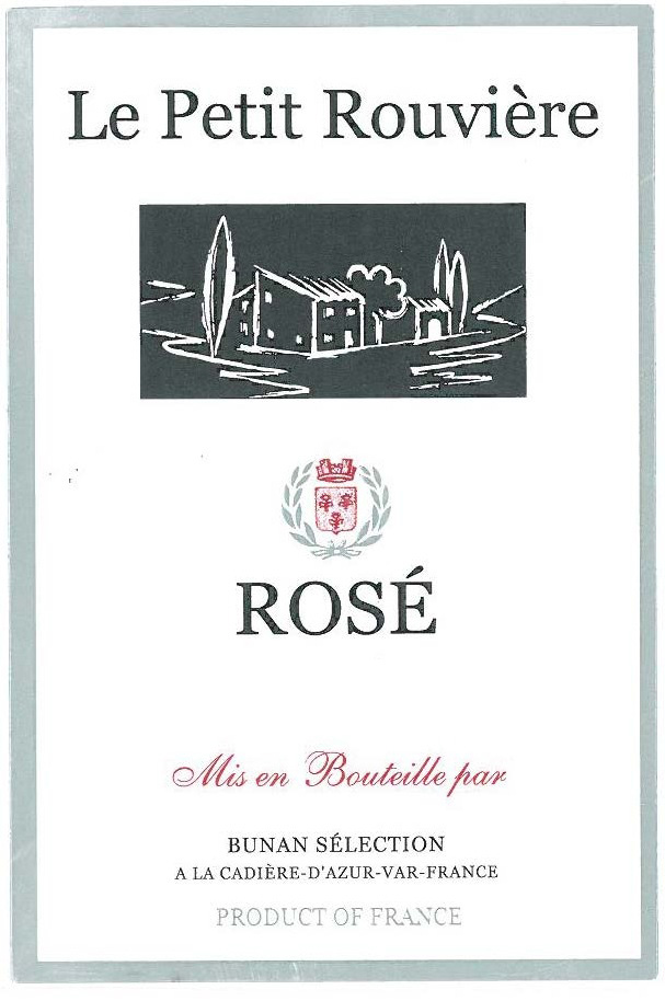 Domaines Bunan - Le Petit Rouviere - Rose label