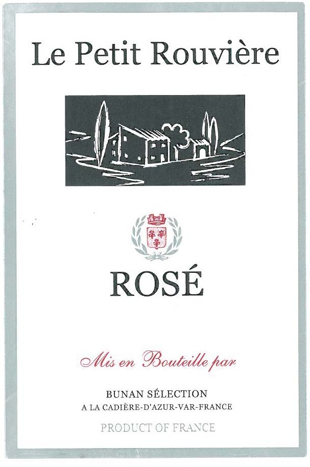 Domaines Bunan - Le Petit Rouviere - Rose label