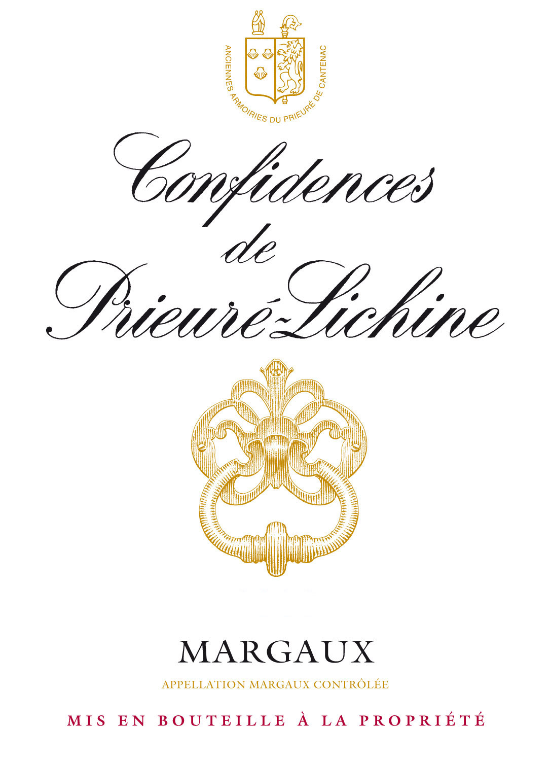 Confidences De Prieure-Lichine label