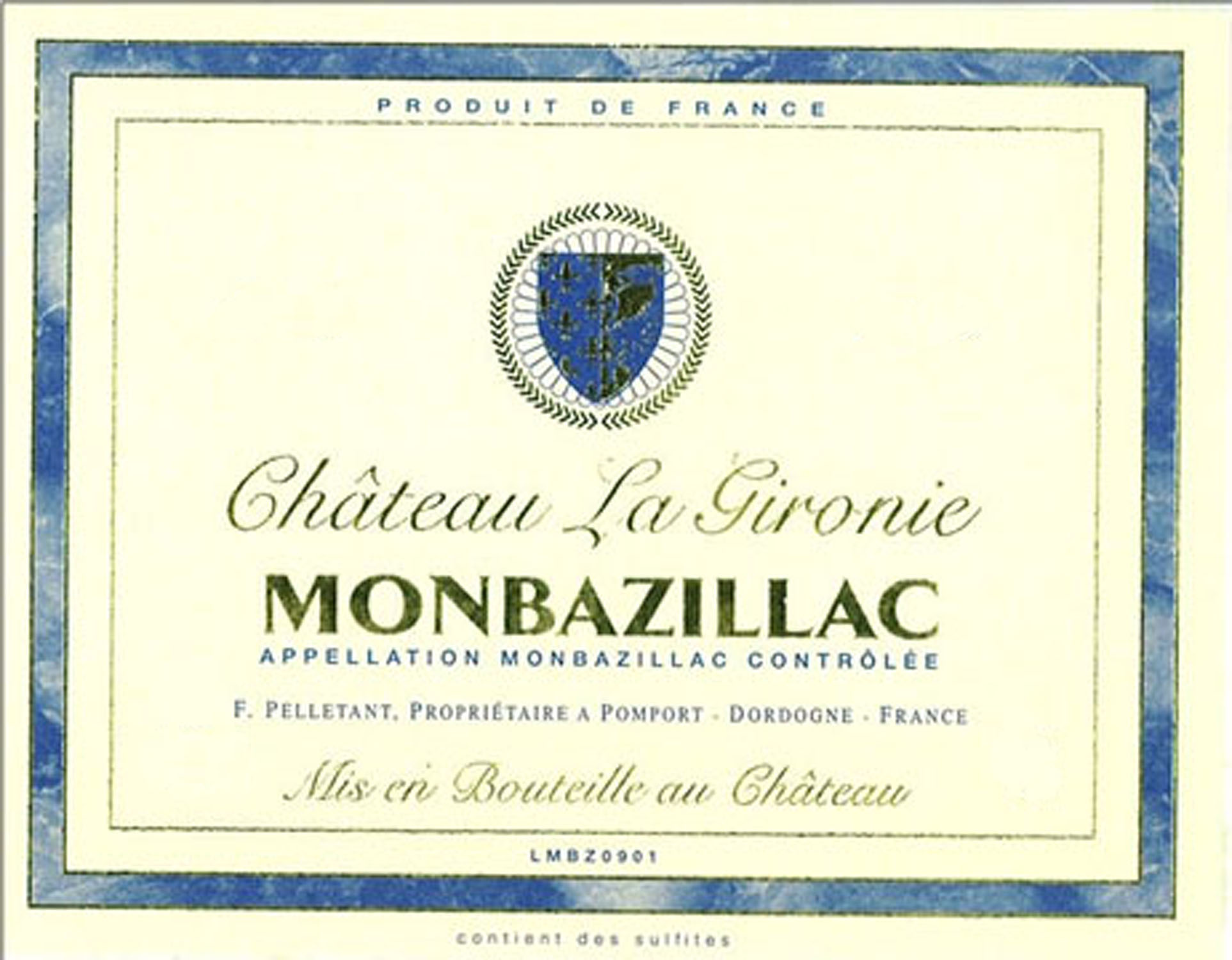 Chateau La Gironie Monbazillac label