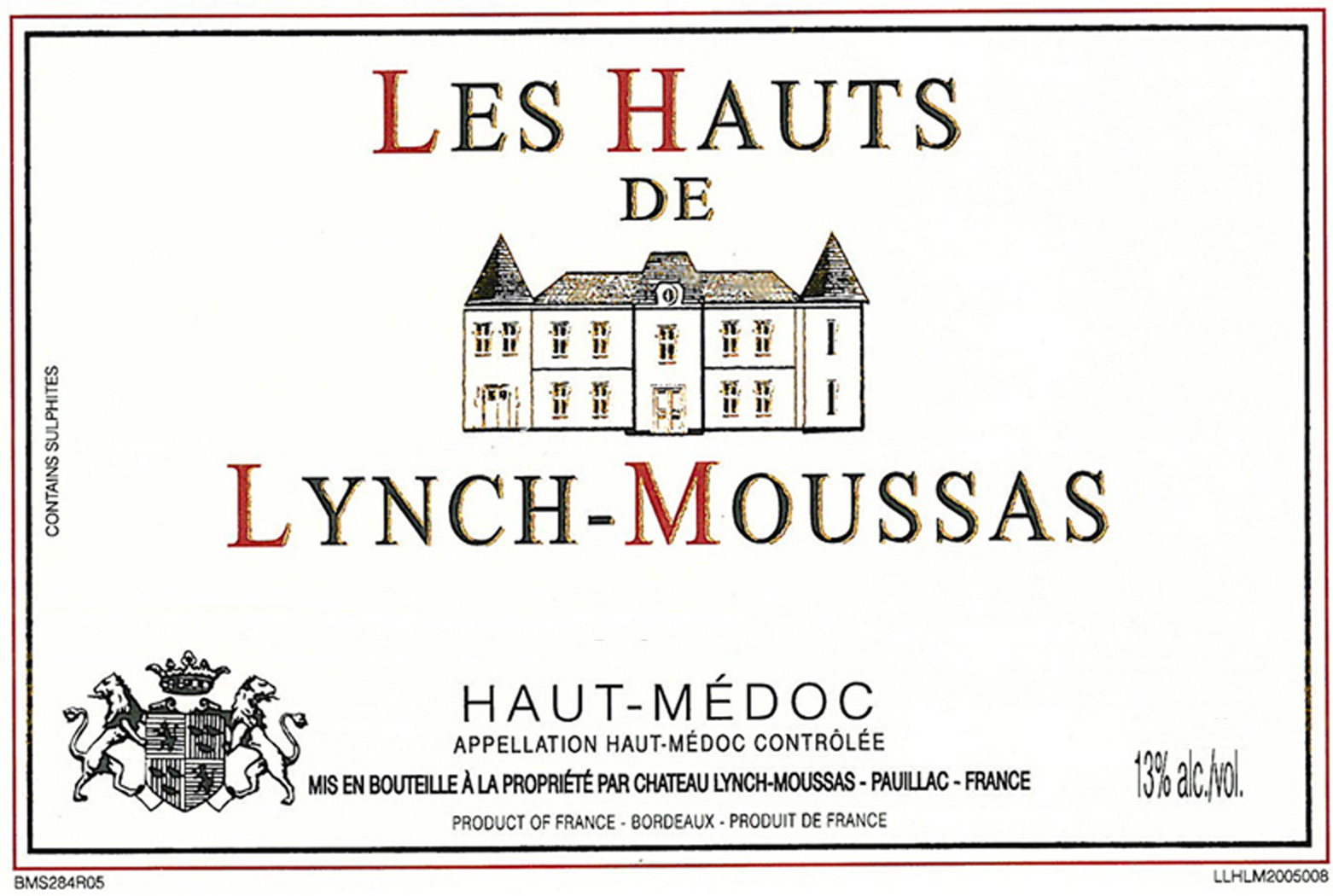 Les Hauts De Lynch-Moussas label