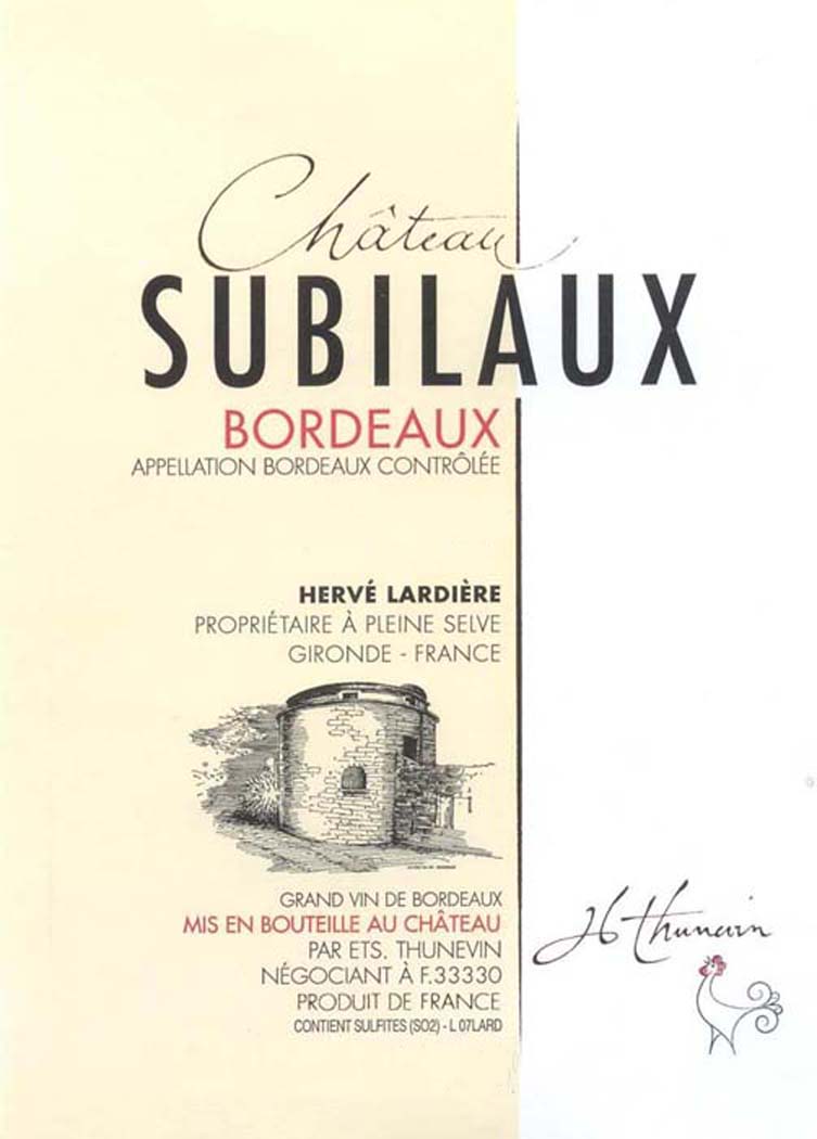 Chateau Subilaux label