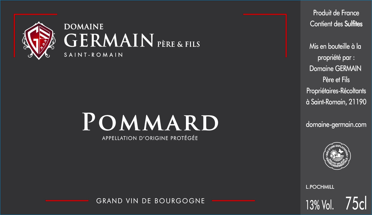 Domaine Germain Pere et Fils - Pommard label