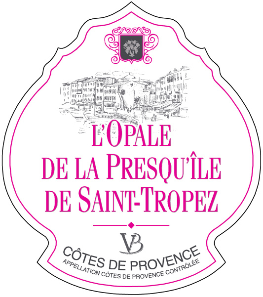 L'Opale de La Presqu'ile de St Tropez Provence - Rose label