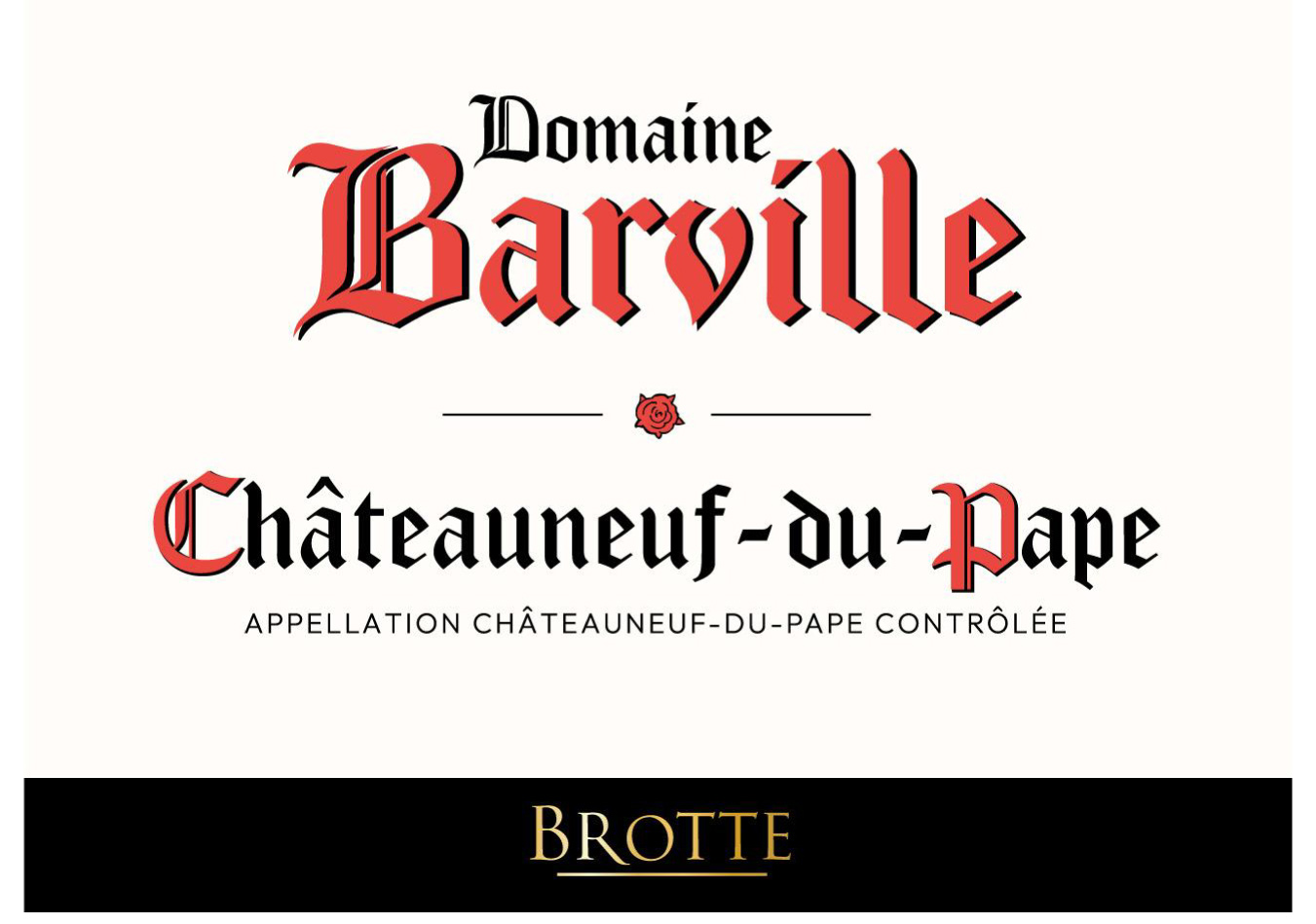 Brotte - Domaine Barville Chateauneuf du Pape label