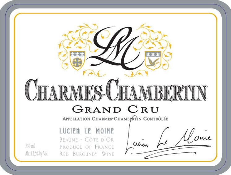 Lucien Le Moine - Charmes Chambertin label