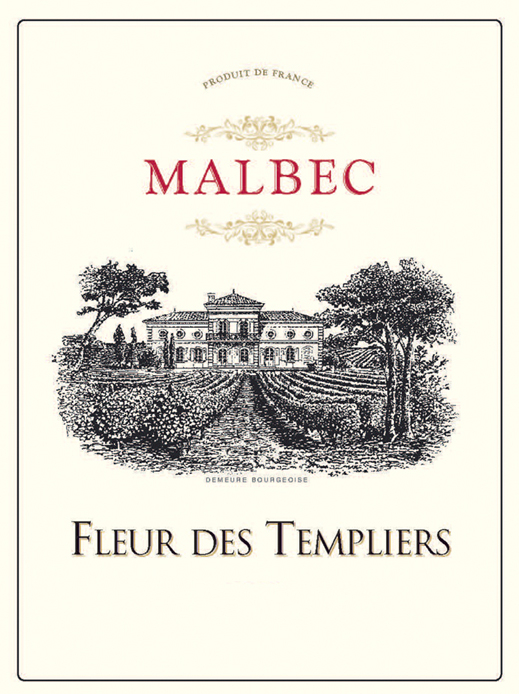 Fleur des Templiers - Malbec label
