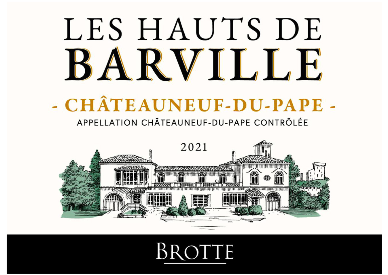 Brotte - Chateauneuf du Pape - Les Hauts de Barville Blanc label