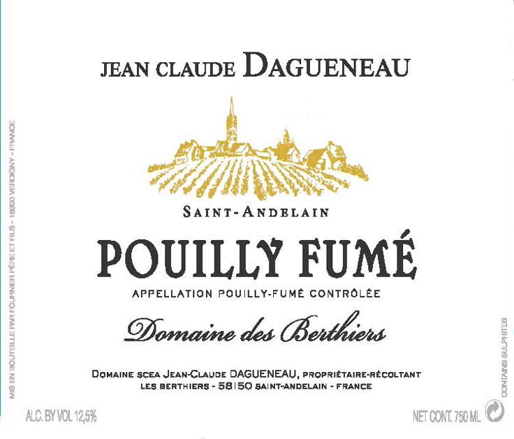 Jean Claude Dagueneau - Saint Andelain - Pouilly Fume label