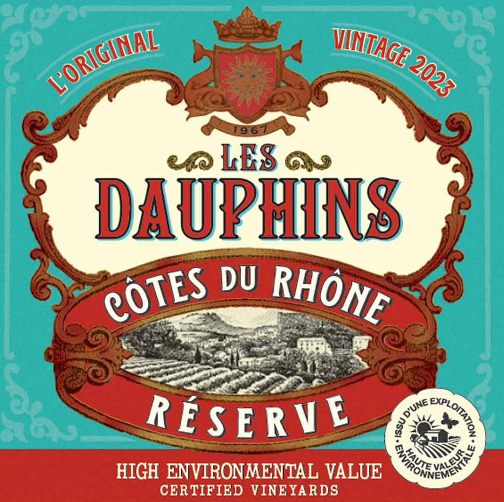 Les Dauphins - Cuvee Speciale - Rose label