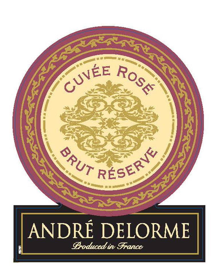 Andre Delorme - Brut Rose Reserve label