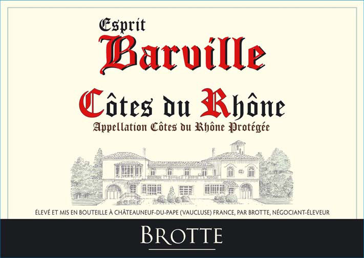 Brotte - Esprit Barville - Cotes du Rhone label