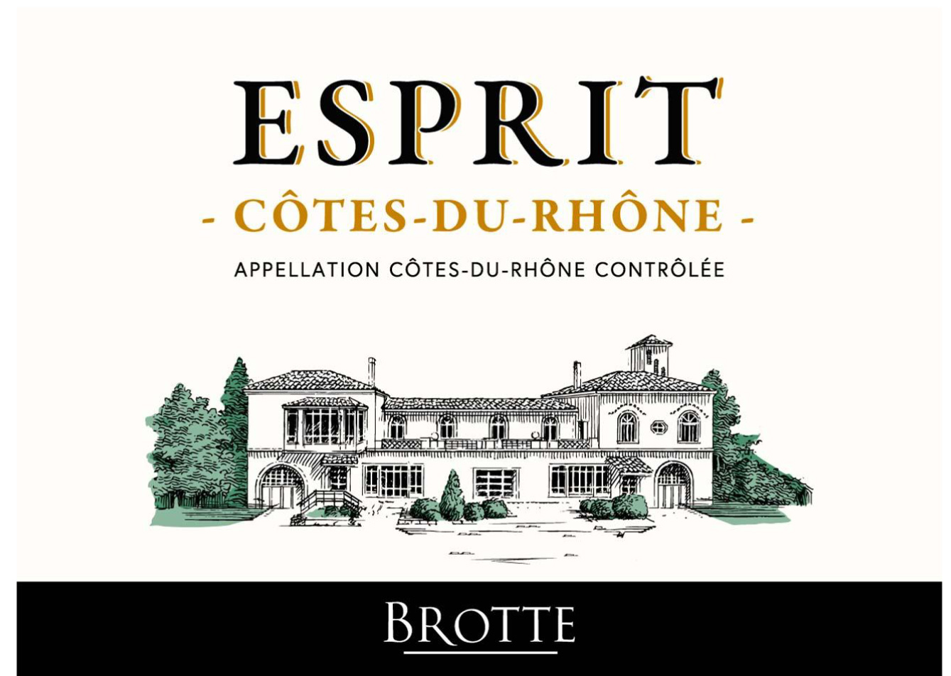 Brotte - Esprit Barville - Cotes du Rhone label