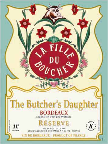 The Butcher's Daughter Reserve Bordeaux label