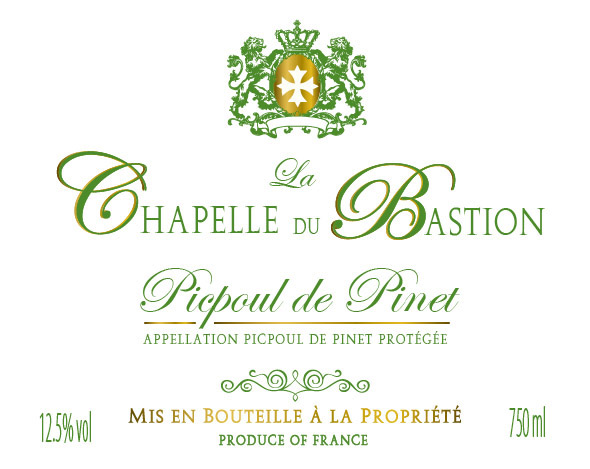 La Chapelle du Bastion - Picpoul de Pinet label