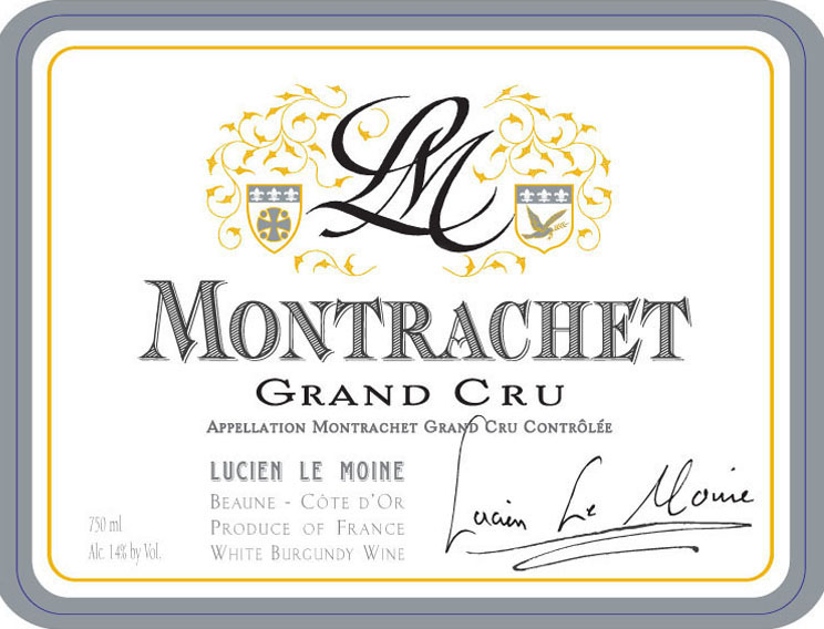 Lucien Le Moine - Montrachet Grand Cru label