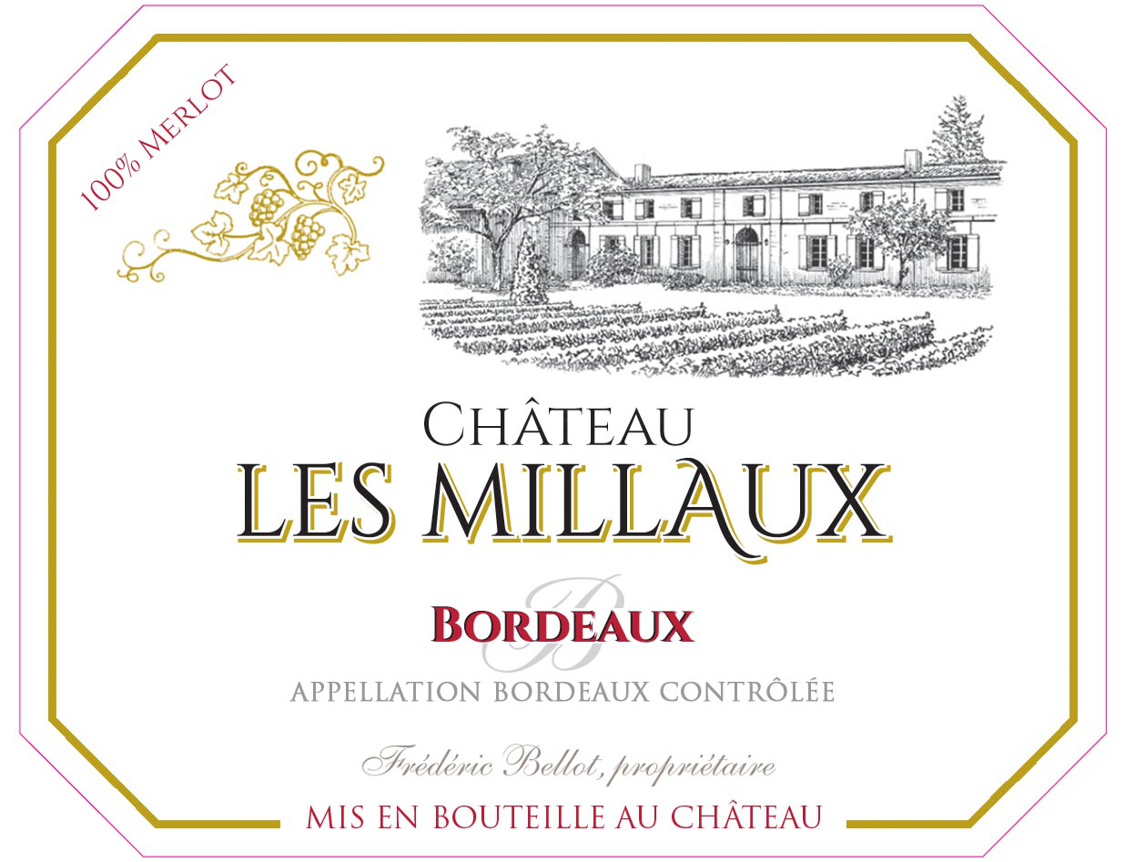 Chateau les Millaux - Merlot label