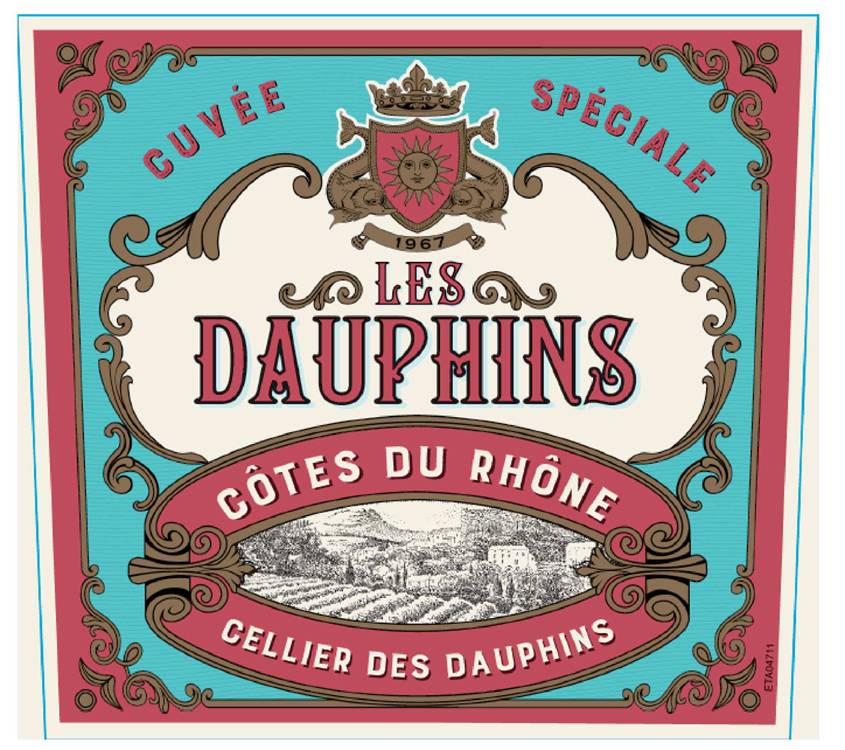 Les Dauphins - Cotes Du Rhone Reserve Blanc label