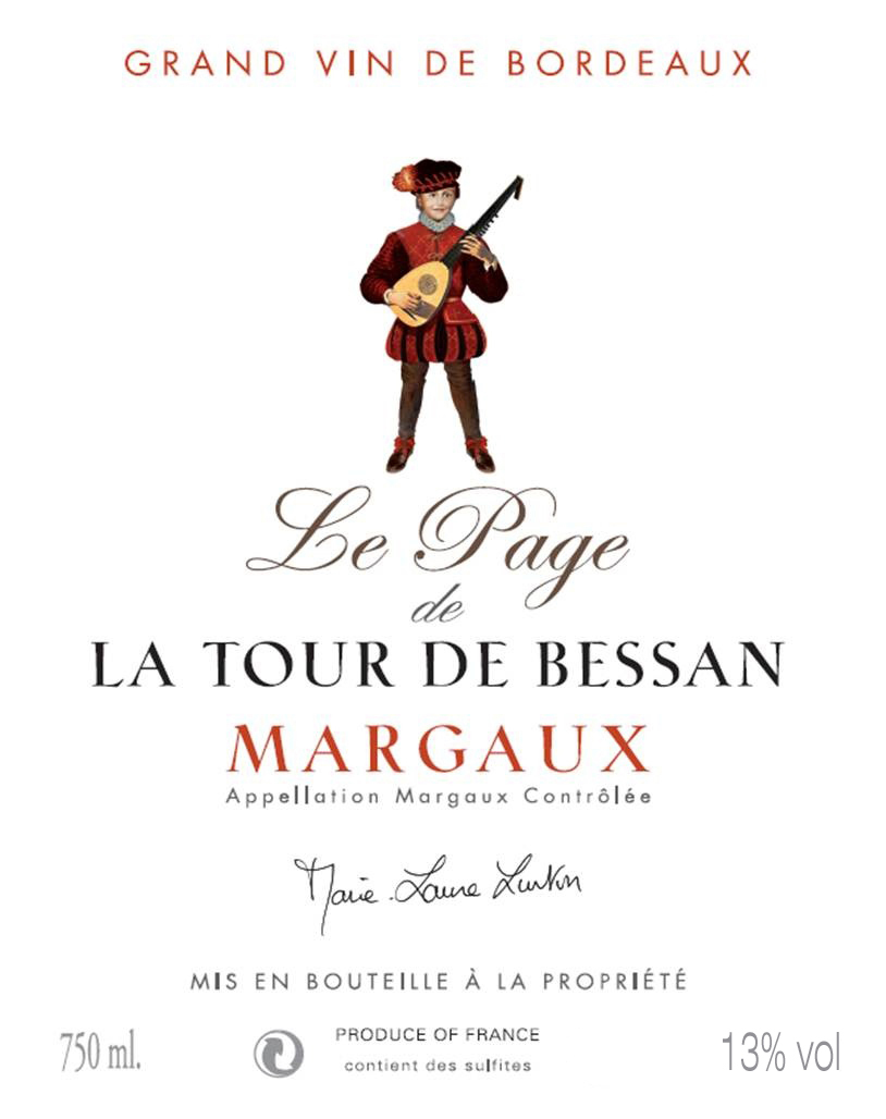 Le Page de la Tour de Bessan Margaux label