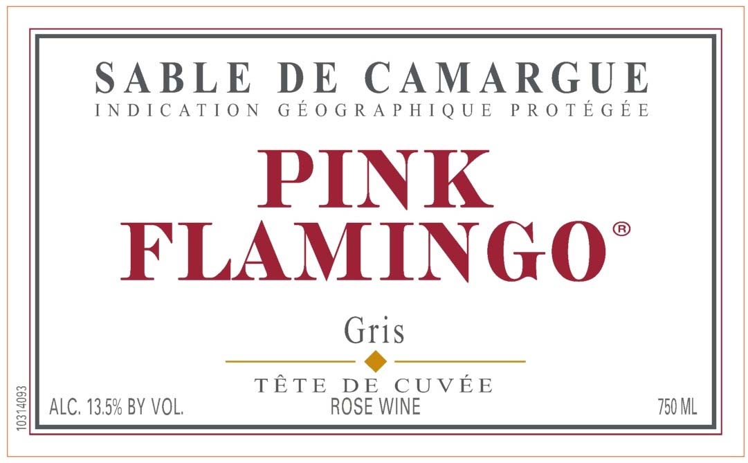Pink Flamingo Tete de Cuvee Rose label