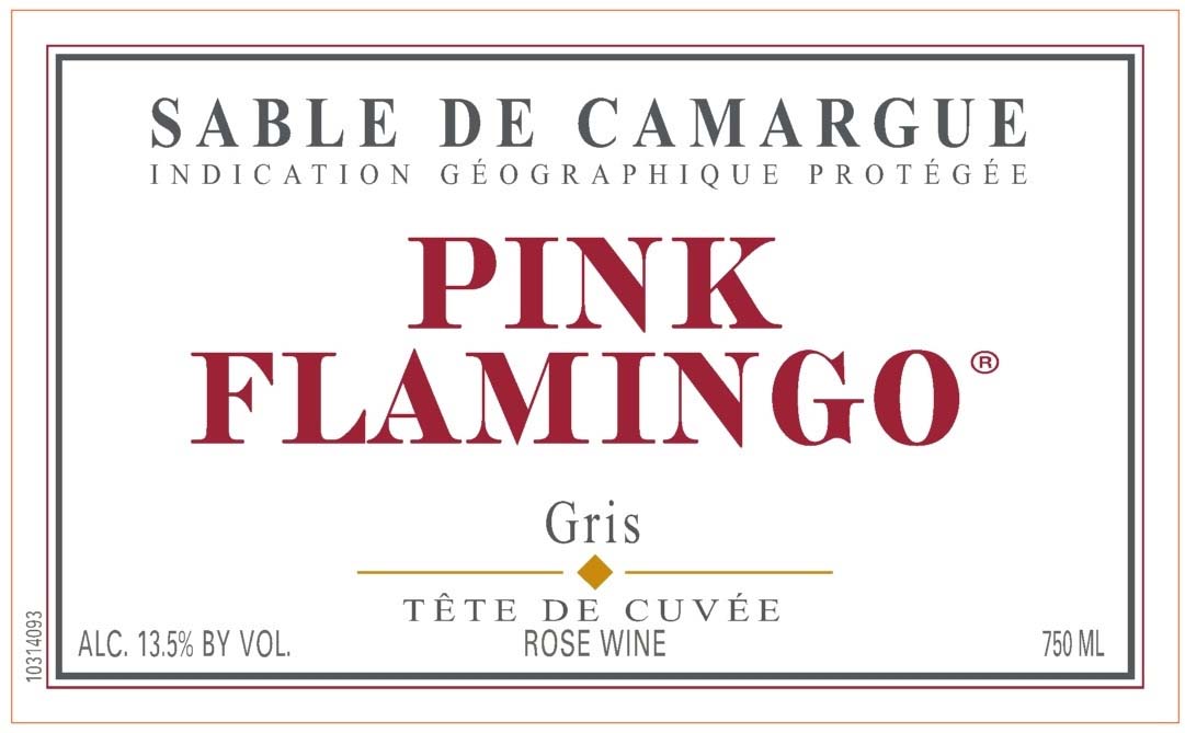 Pink Flamingo Tete de Cuvee Rose label