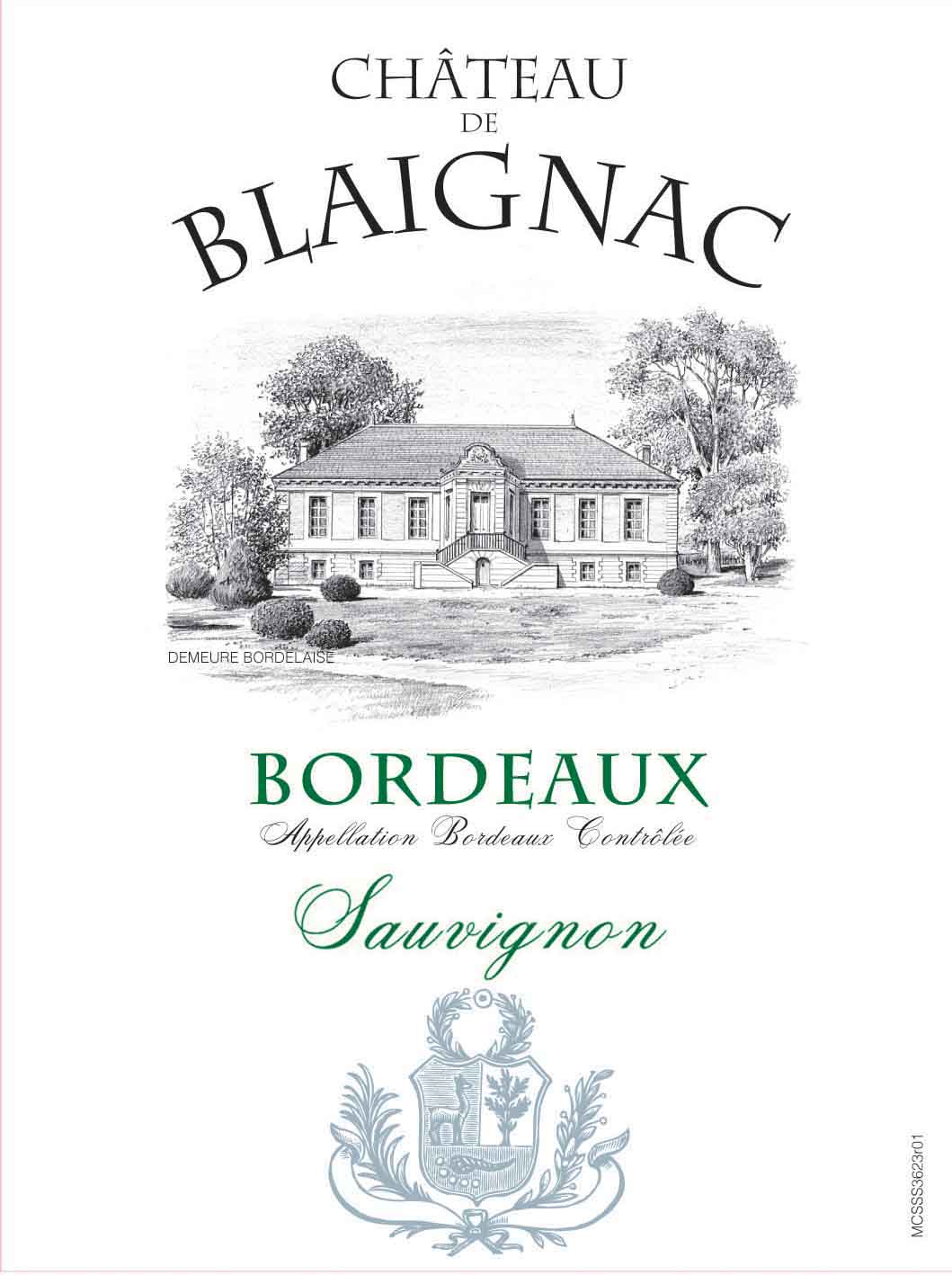 Chateau de Blaignac Sauvignon label