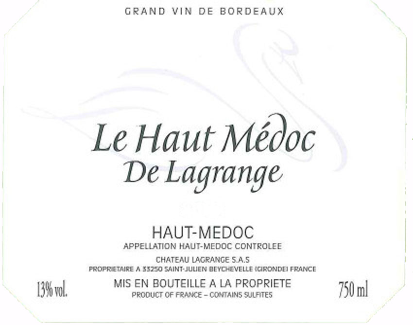 Le Haut Medoc De Lagrange label